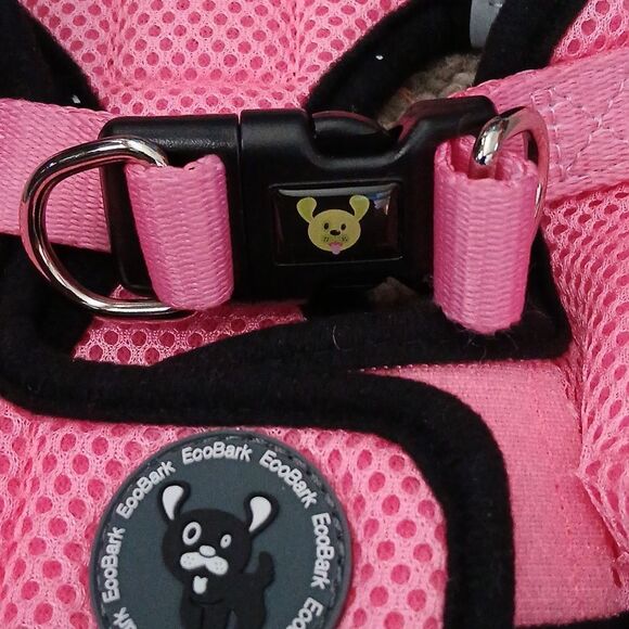EcoBark Pink Dog Harness Soft Mesh Over The Head Harness Vest- No Pull Sz S NWOT - Picture 4 of 11